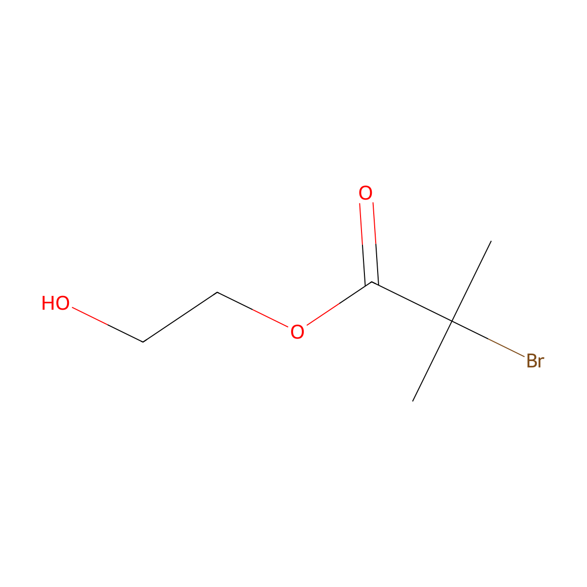 2-Hydroxyethyl 2-bromoisobutyrate molecular structure, CAS 189324-13-8