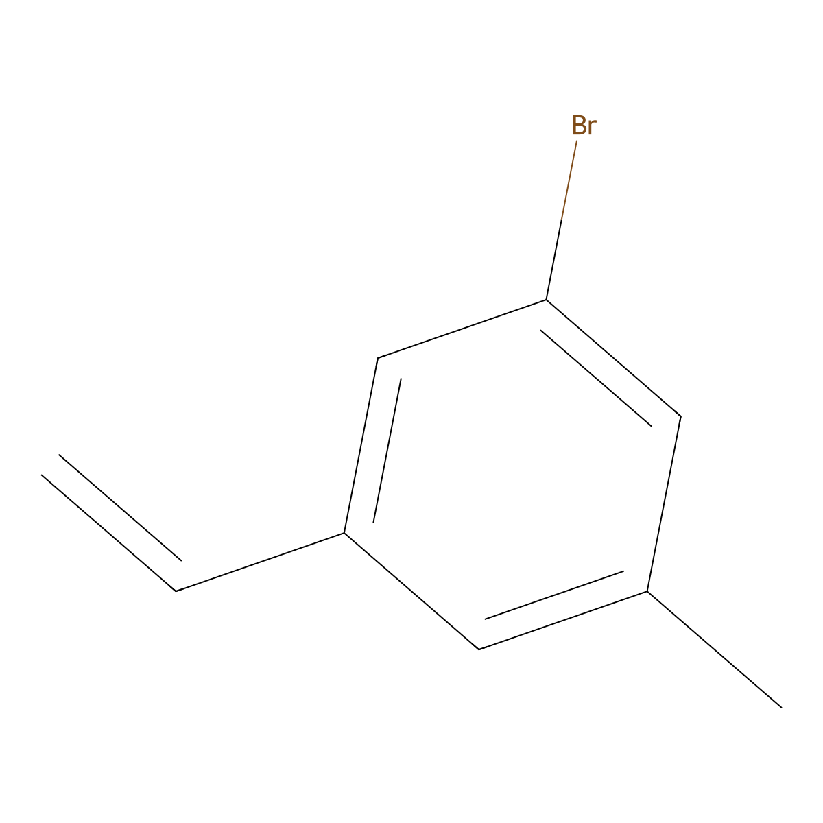 1-Bromo-3-methyl-5-vinylbenzene molecular structure, CAS 189324-29-6