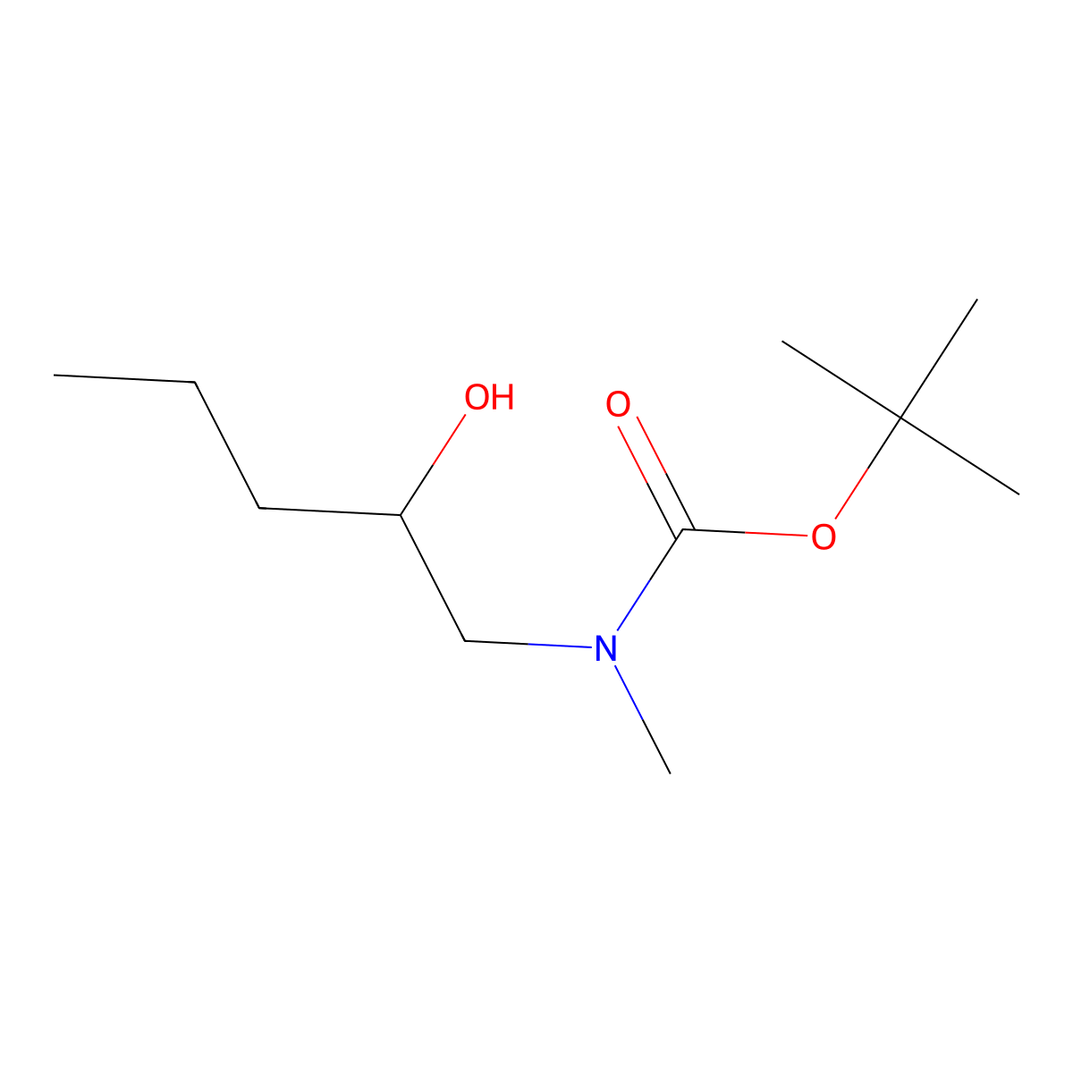 tert-butyl N-(2-hydroxypentyl)-N-methylcarbamate molecular structure, CAS 1893266-19-7