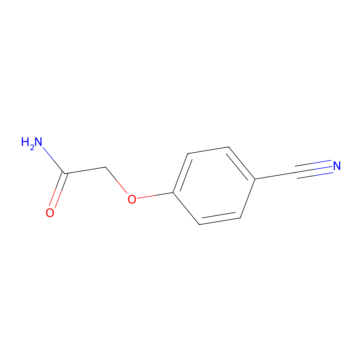 2-(4-Cyanophenoxy)acetamide molecular structure, CAS 189329-83-7