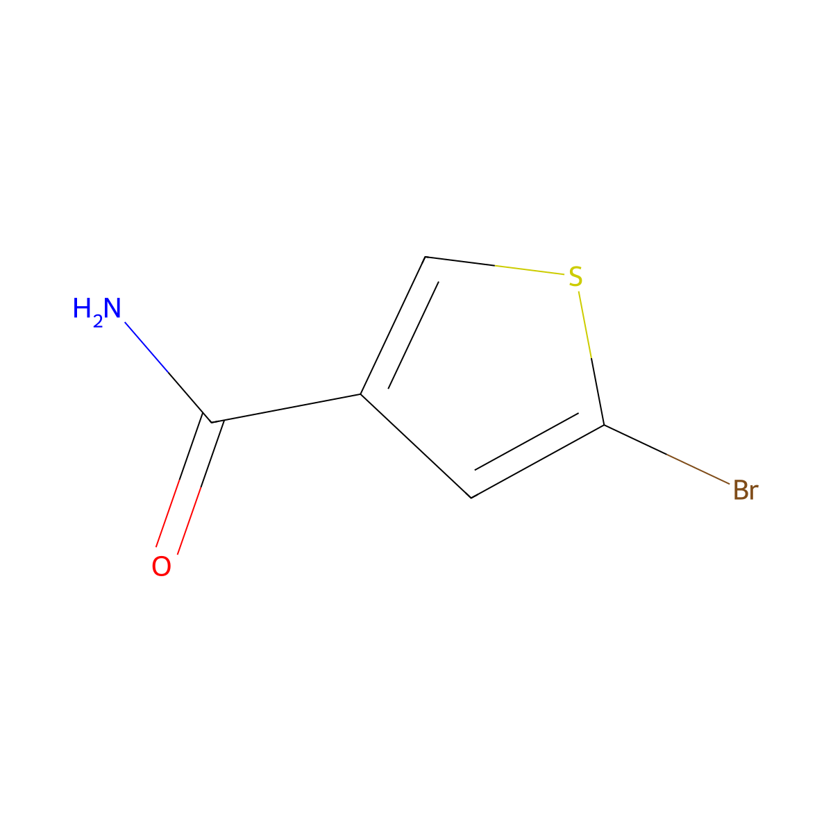 5-Bromothiophene-3-carboxamide molecular structure, CAS 189329-94-0