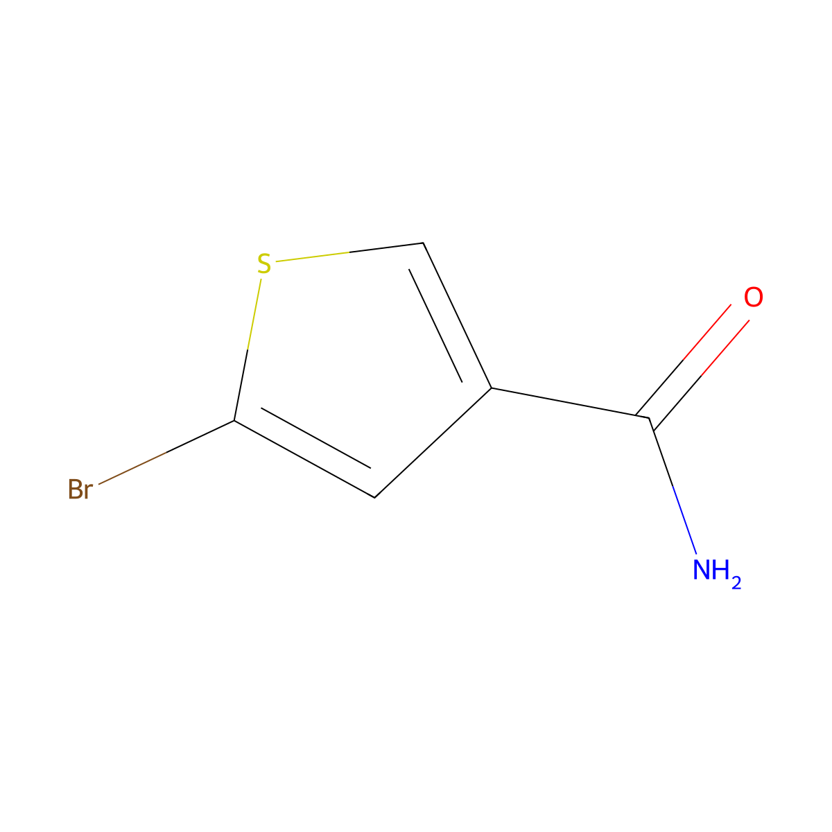 5-Bromothiophene-3-carboxamide molecular structure, CAS 189329-94-0