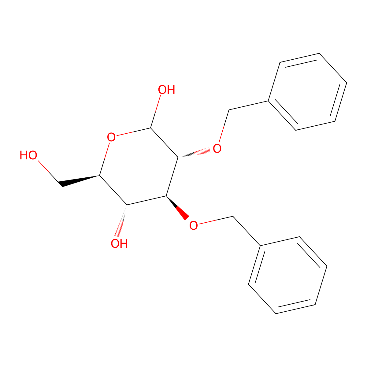 2,3-Di-O-benzyl-D-glucopyranose molecular structure, CAS 18933-71-6