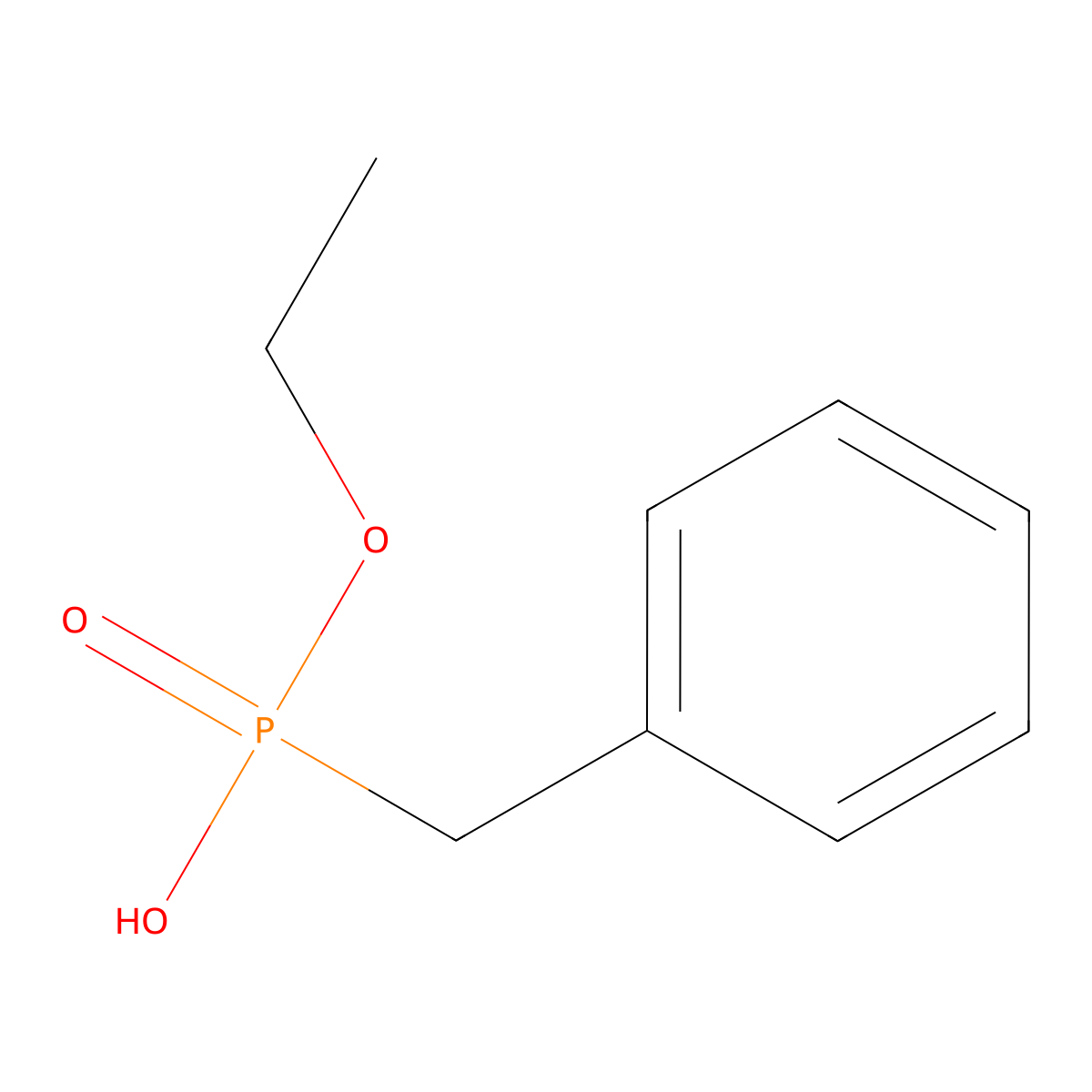 Phosphonic acid, benzyl-, monoethyl ester molecular structure, CAS 18933-98-7