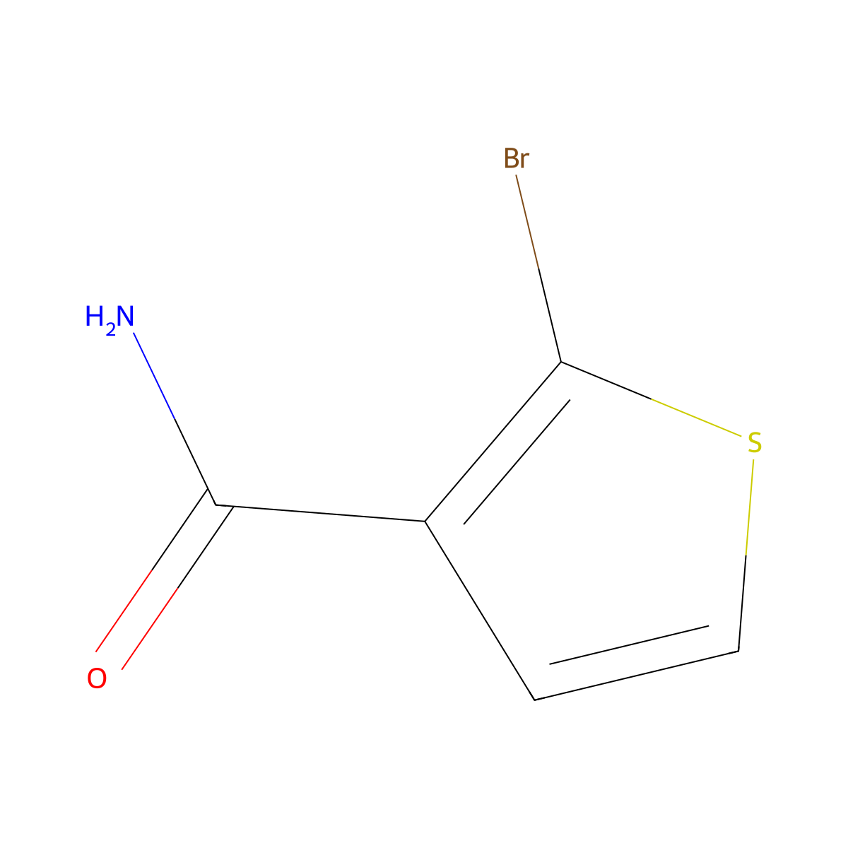 2-Bromothiophene-3-carboxamide molecular structure, CAS 189330-06-1
