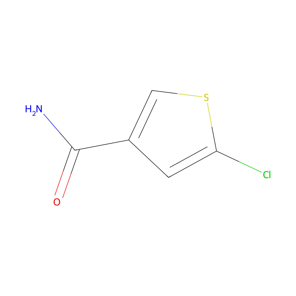 5-Chlorothiophene-3-carboxamide molecular structure, CAS 189330-09-4