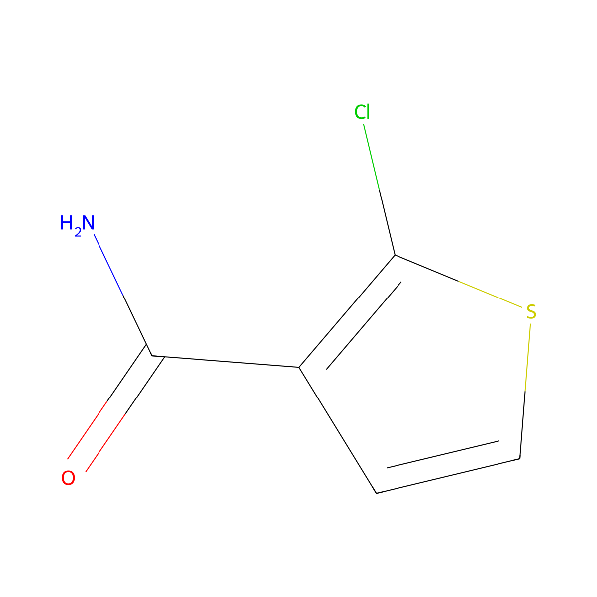 2-Chlorothiophene-3-carboxamide molecular structure, CAS 189330-14-1