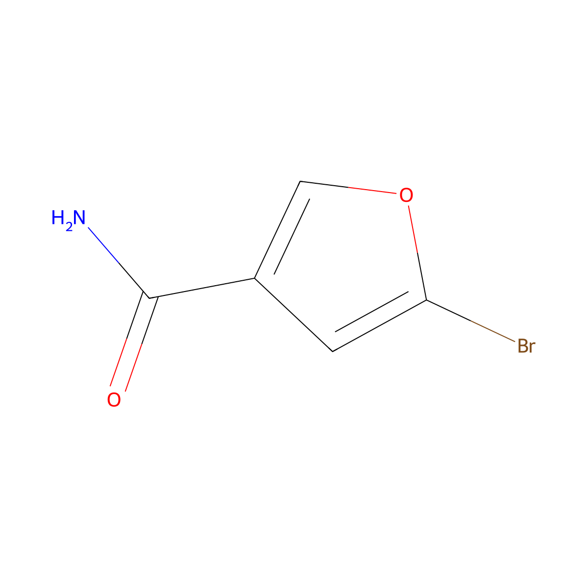5-Bromofuran-3-carboxamide molecular structure, CAS 189330-16-3
