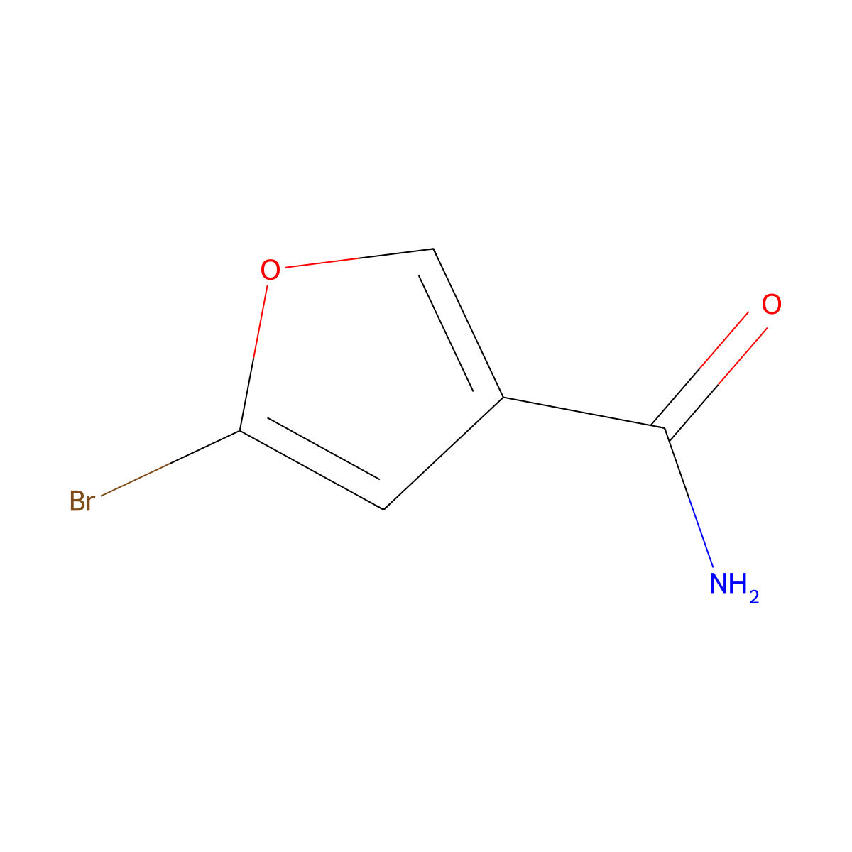5-Bromofuran-3-carboxamide molecular structure, CAS 189330-16-3
