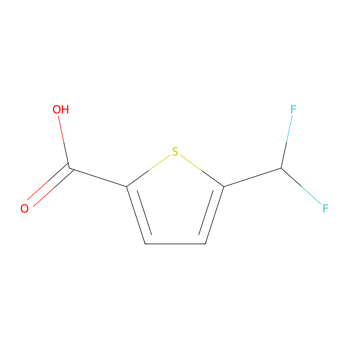 5-(Difluoromethyl)thiophene-2-carboxylic acid molecular structure, CAS 189330-23-2