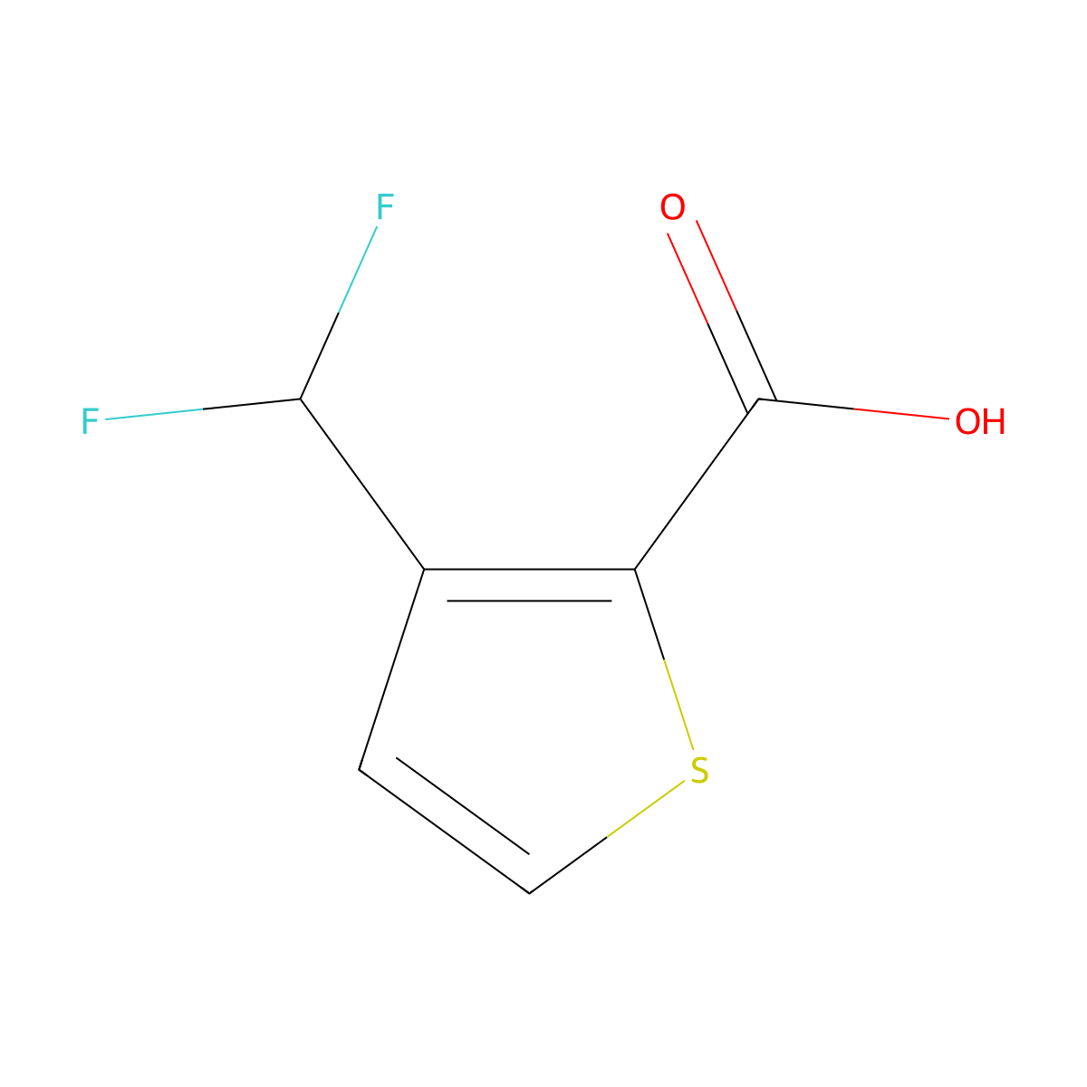 3-(Difluoromethyl)thiophene-2-carboxylic acid molecular structure, CAS 189330-25-4