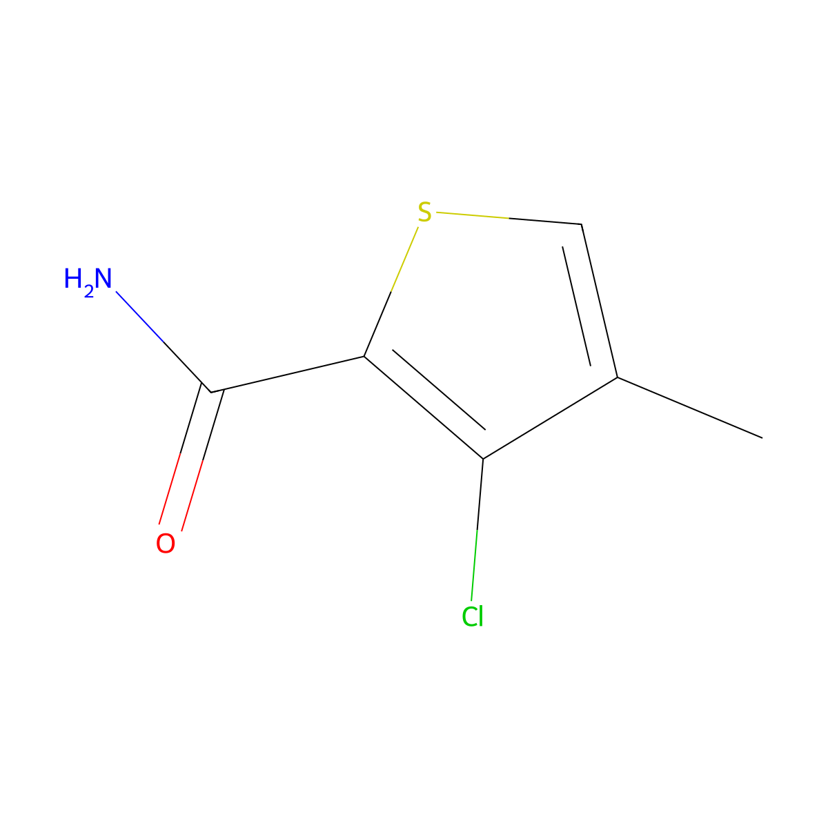 3-Chloro-4-methylthiophene-2-carboxamide molecular structure, CAS 189330-37-8