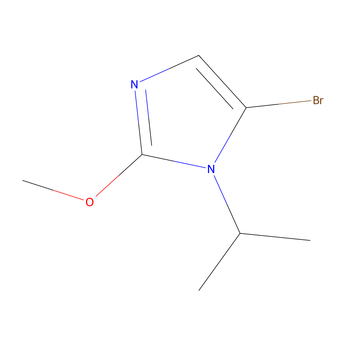 5-bromo-1-isopropyl-2-methoxy-1H-imidazole molecular structure, CAS 1893306-92-7