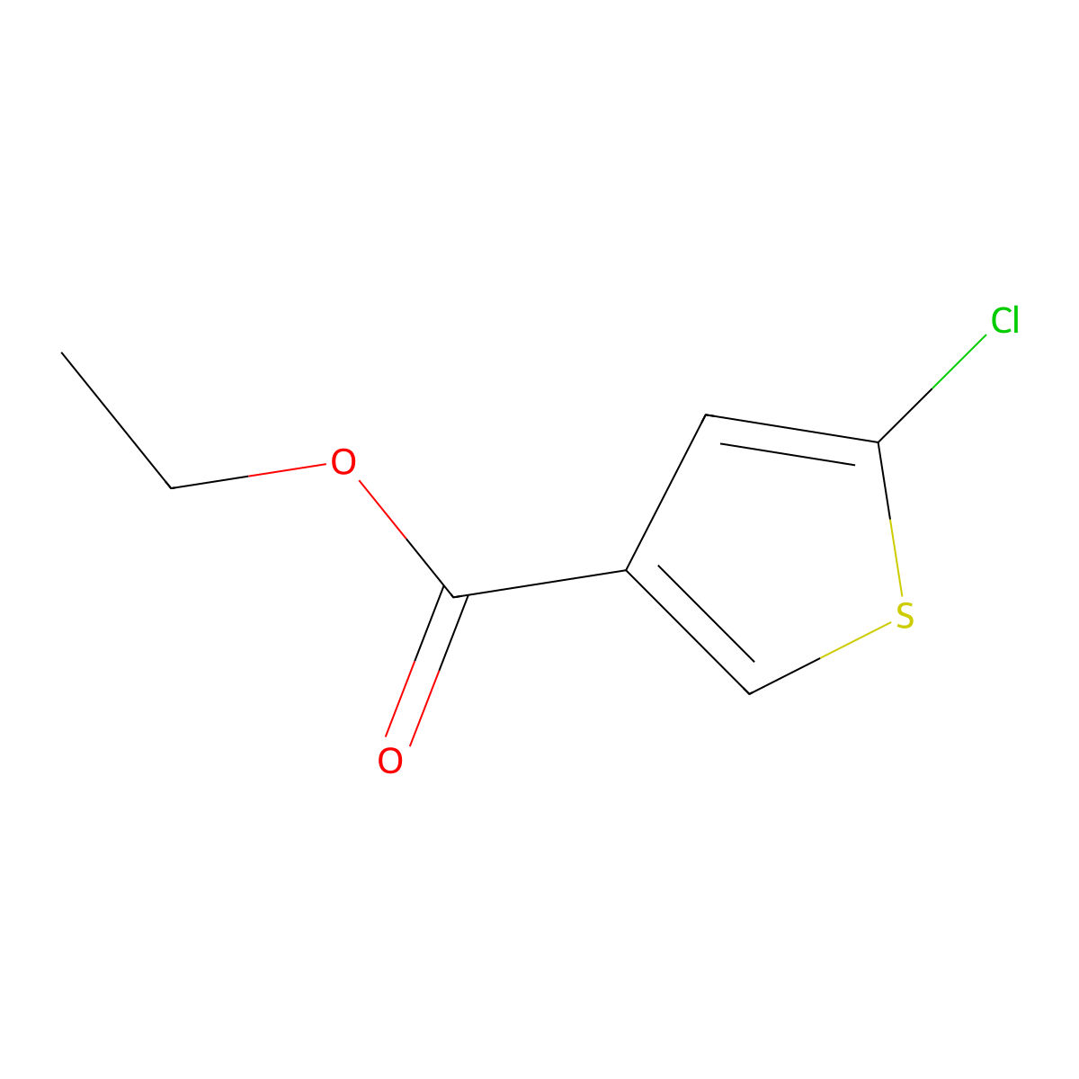 Ethyl 5-chlorothiophene-3-carboxylate molecular structure, CAS 189331-32-6