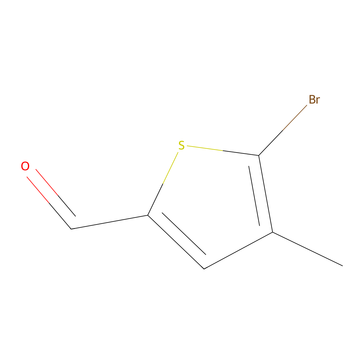 5-Bromo-4-methylthiophene-2-carbaldehyde molecular structure, CAS 189331-47-3