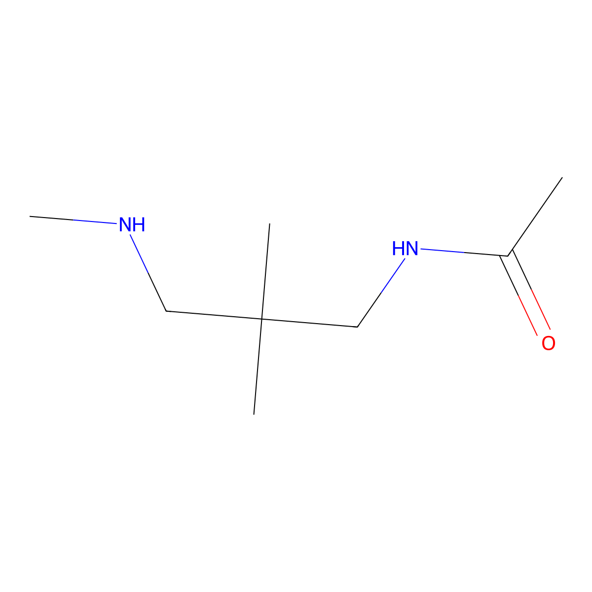 N-[2,2-dimethyl-3-(methylamino)propyl]acetamide molecular structure, CAS 1893311-39-1