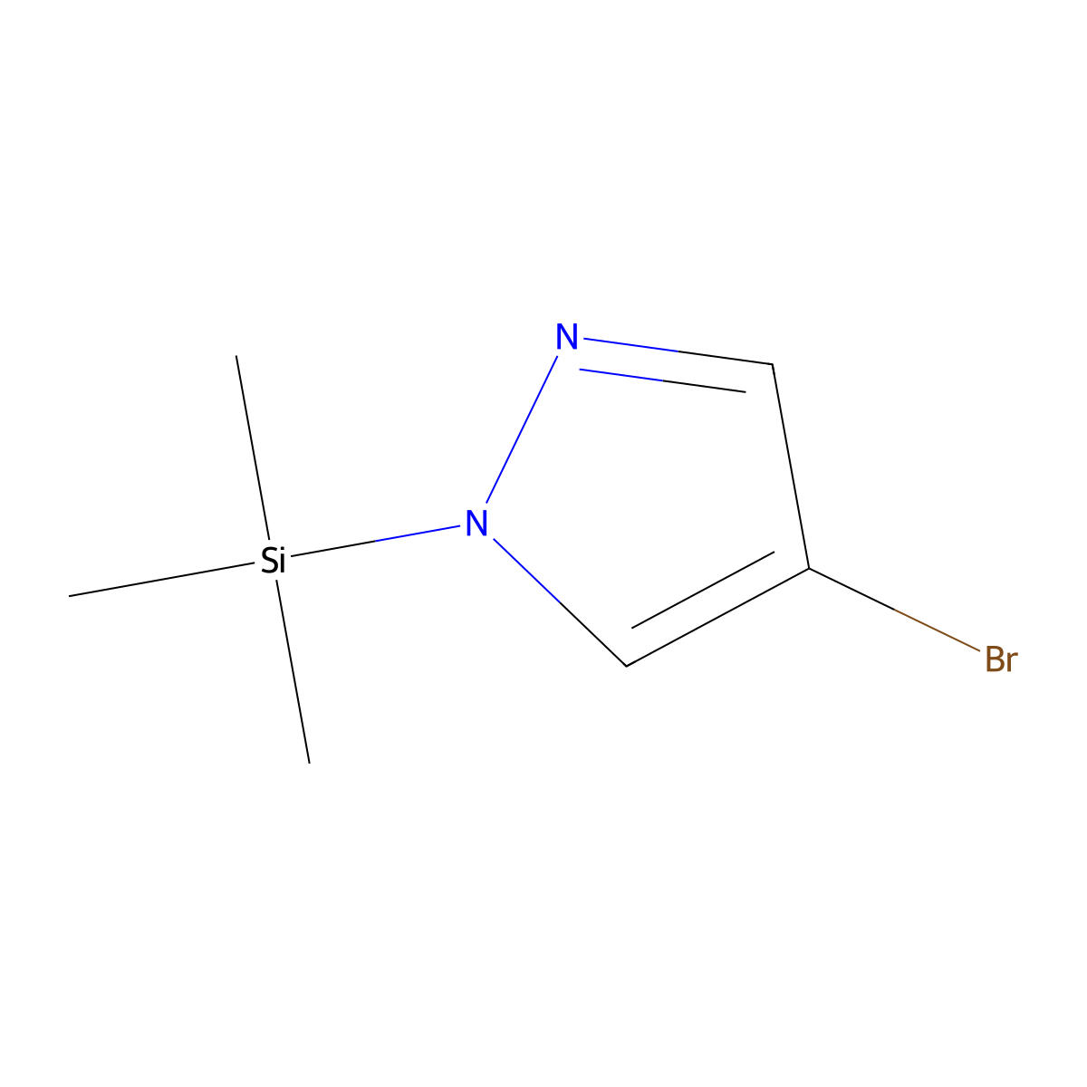 4-Bromo-1-(trimethylsilyl)-1H-pyrazole molecular structure, CAS 189332-04-5