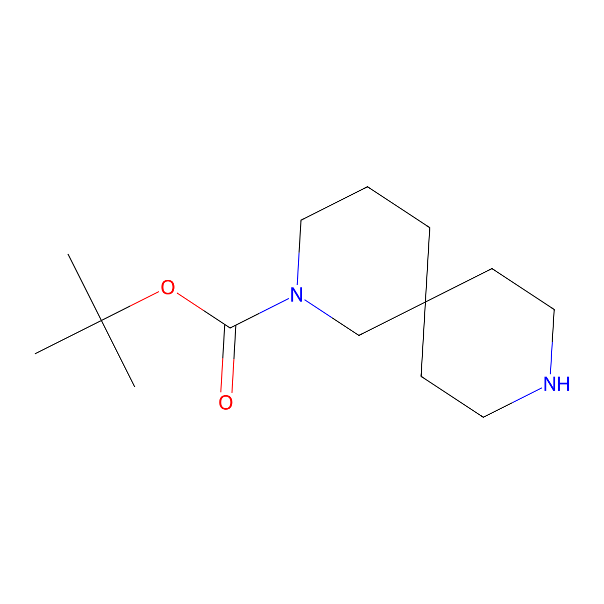 tert-Butyl 2,9-diazaspiro[5.5]undecane-2-carboxylate molecular structure, CAS 189333-03-7