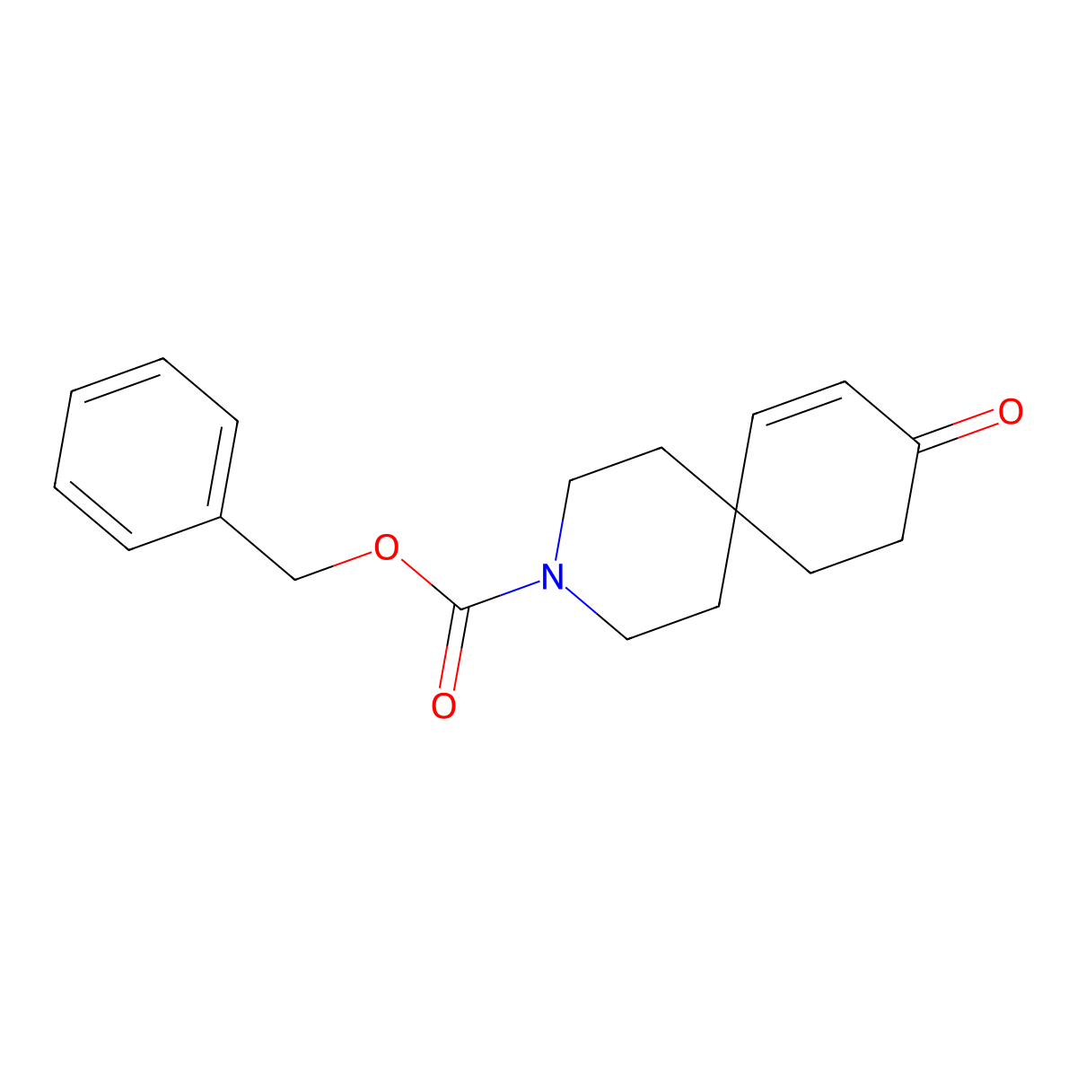Benzyl 9-oxo-3-azaspiro(5.5)undec-7-ene-3-carboxylate molecular structure, CAS 189333-18-4