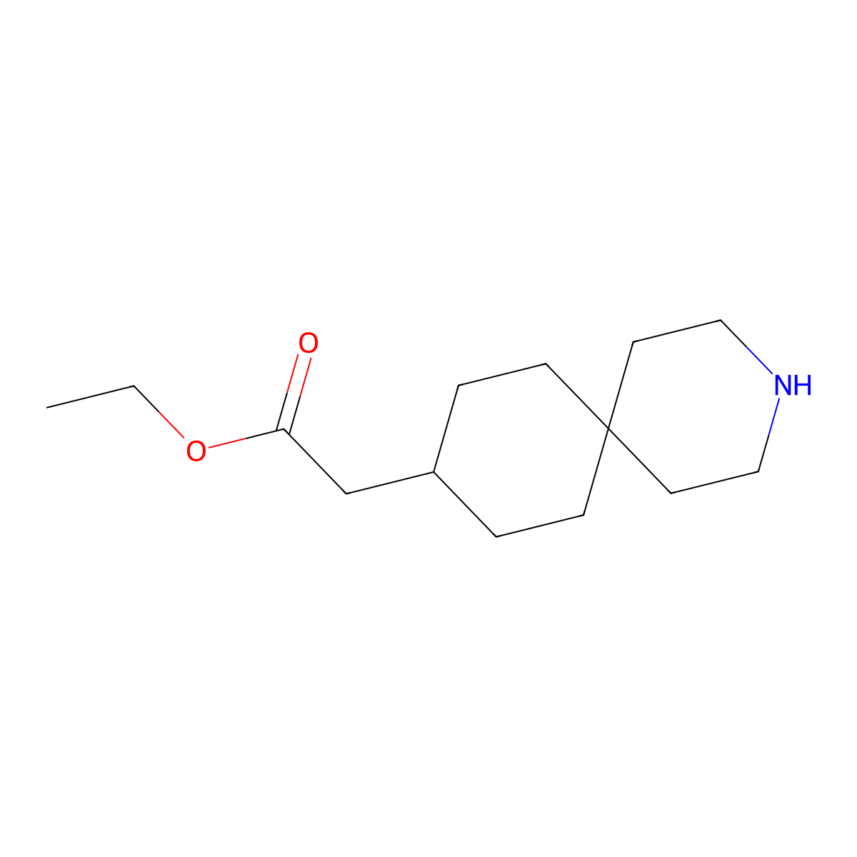 Ethyl 2-{3-azaspiro[5.5]undecan-9-yl}acetate molecular structure, CAS 189333-20-8