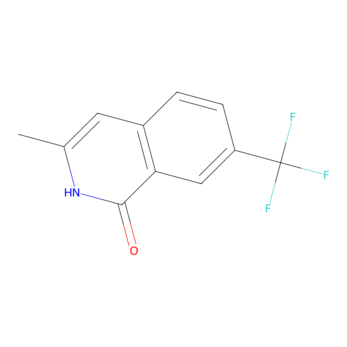 3-methyl-7-(trifluoromethyl)-2H-isoquinolin-1-one molecular structure, CAS 1893330-54-5
