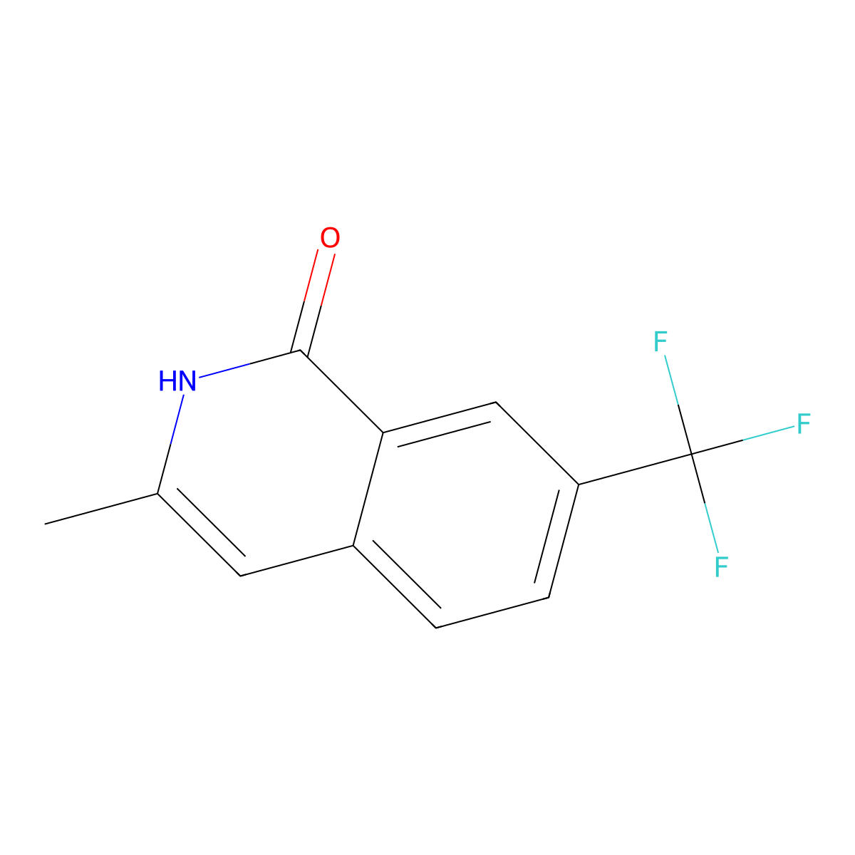 3-methyl-7-(trifluoromethyl)-2H-isoquinolin-1-one molecular structure, CAS 1893330-54-5