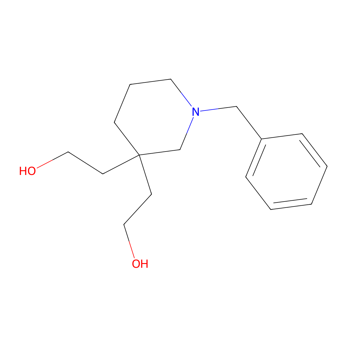 2,2'-(1-Benzylpiperidine-3,3-diyl)di(ethan-1-ol) molecular structure, CAS 189334-11-0