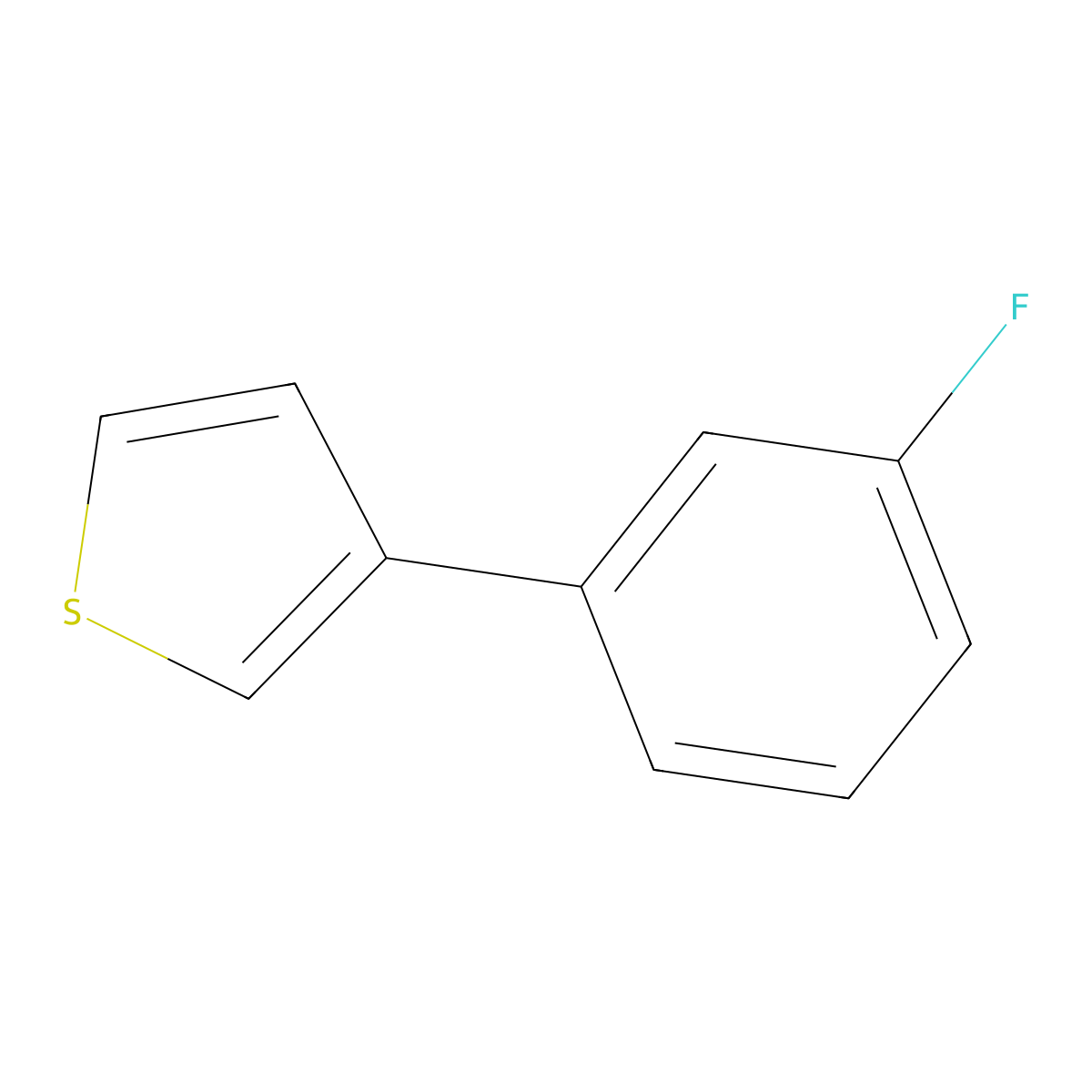 3-(3-Fluorophenyl)thiophene molecular structure, CAS 189335-93-1