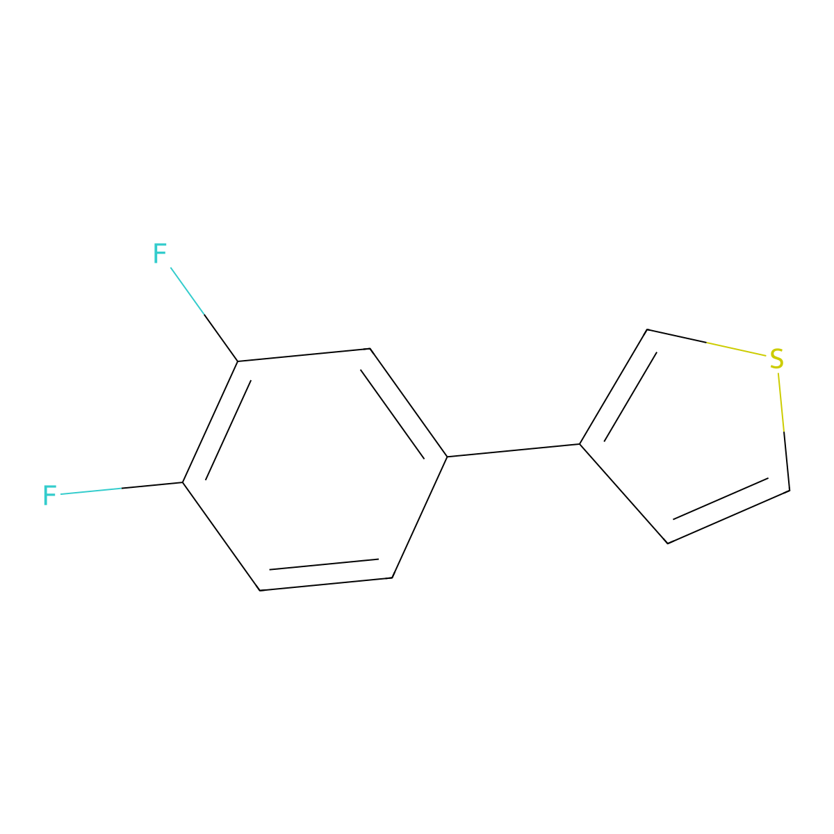 3-(3,4-Difluorophenyl)thiophene molecular structure, CAS 189335-95-3
