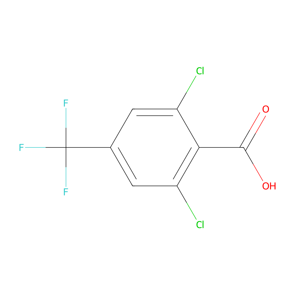 2,6-dichloro-4-(trifluoromethyl)benzoic Acid molecular structure, CAS 189338-32-7
