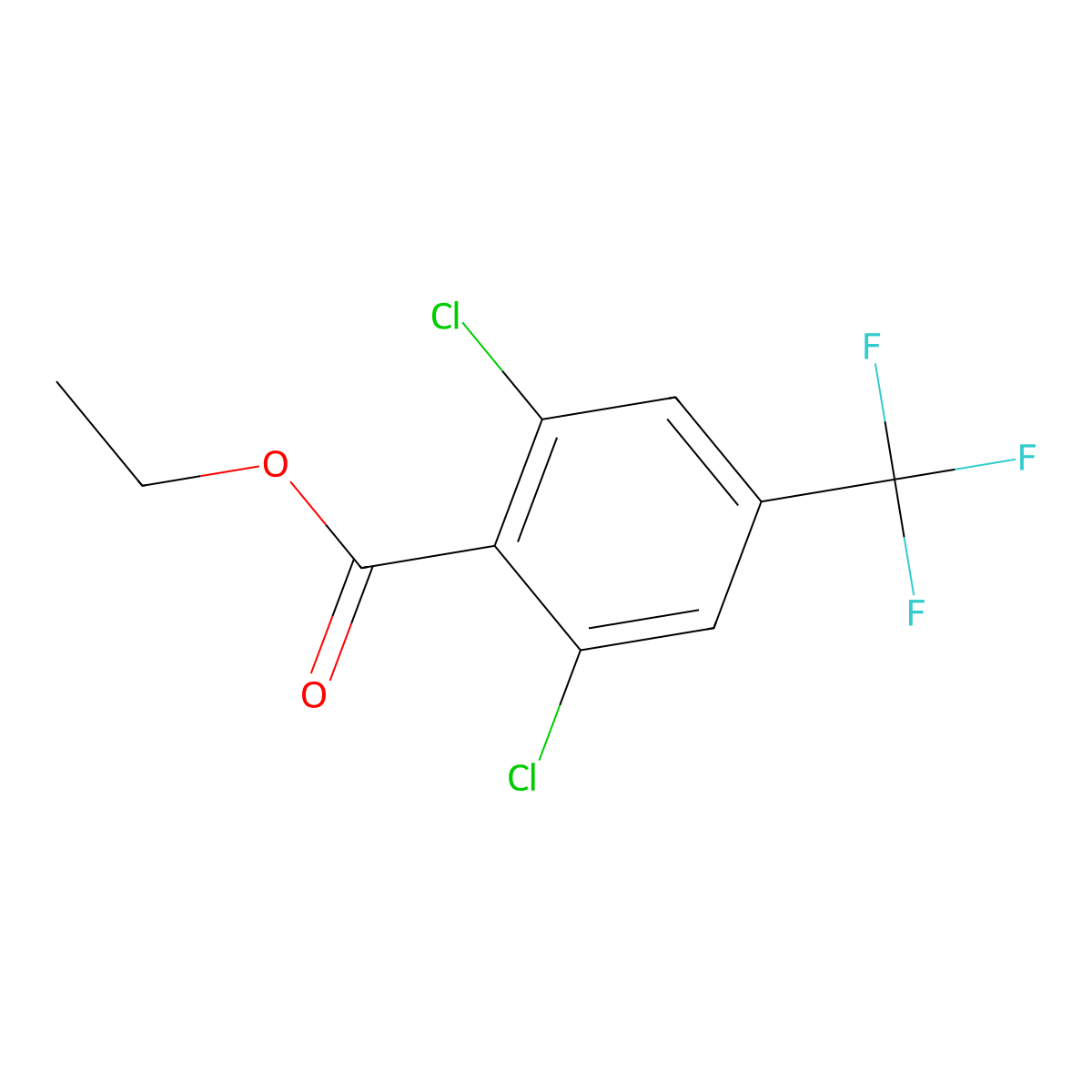 Ethyl 2,6-dichloro-4-(trifluoromethyl)benzoate molecular structure, CAS 189338-33-8