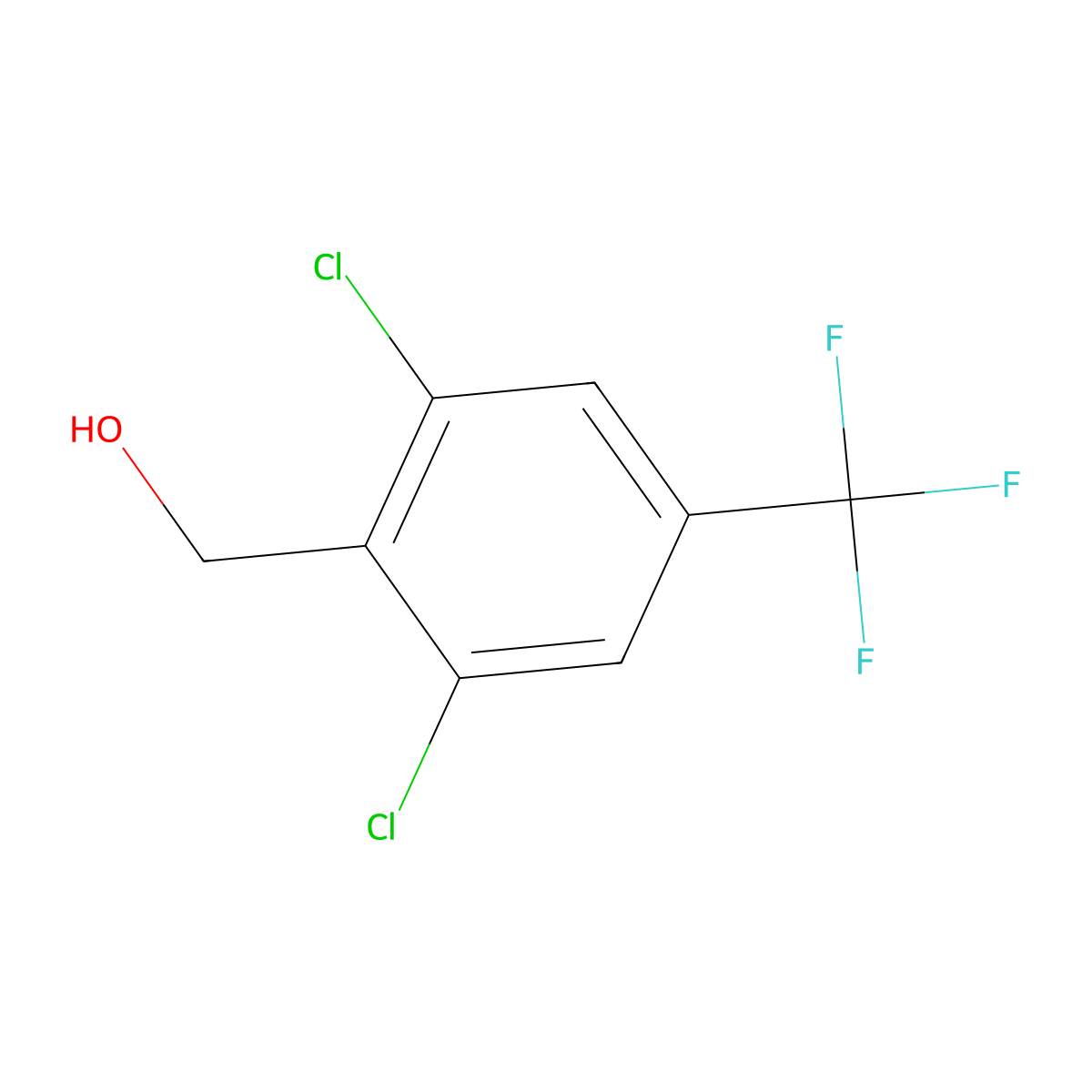 (2,6-Dichloro-4-(trifluoromethyl)phenyl)methanol molecular structure, CAS 189338-34-9