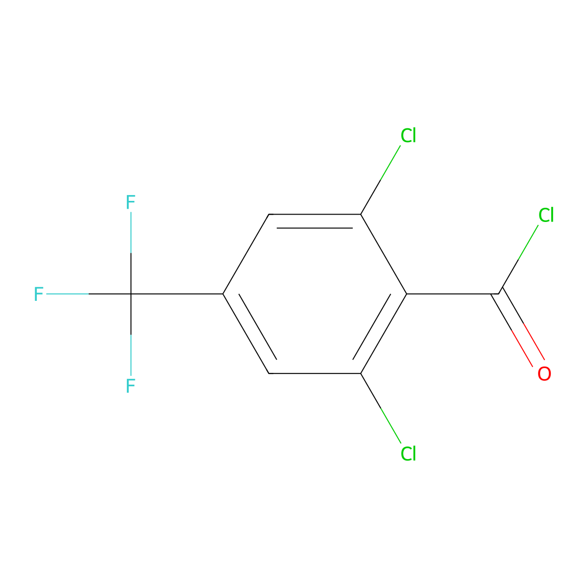 2,6-Dichloro-4-trifluoromethylbenzoyl chloride molecular structure, CAS 189338-38-3