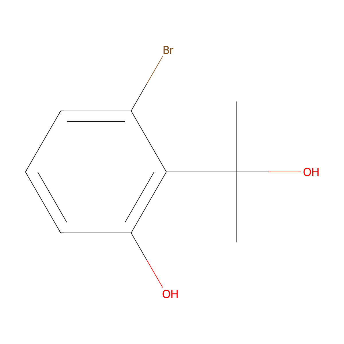 3-Bromo-2-(2-hydroxypropan-2-yl)phenol molecular structure, CAS 1893394-08-5