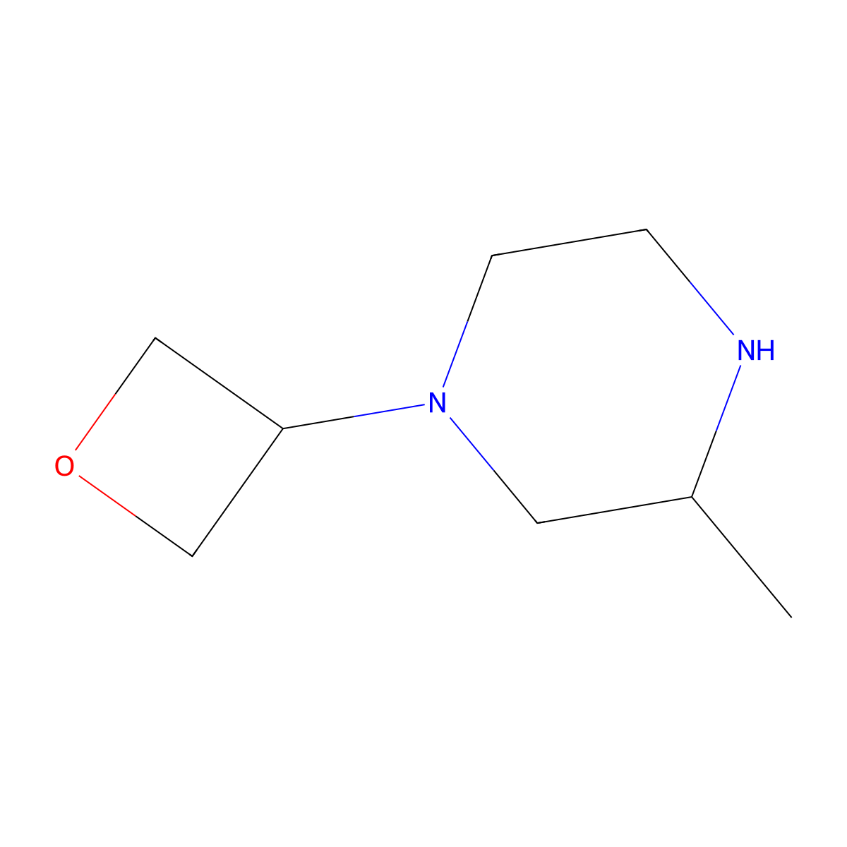 (S)-3-methyl-1-(oxetan-3-yl)piperazine molecular structure, CAS 1893405-51-0