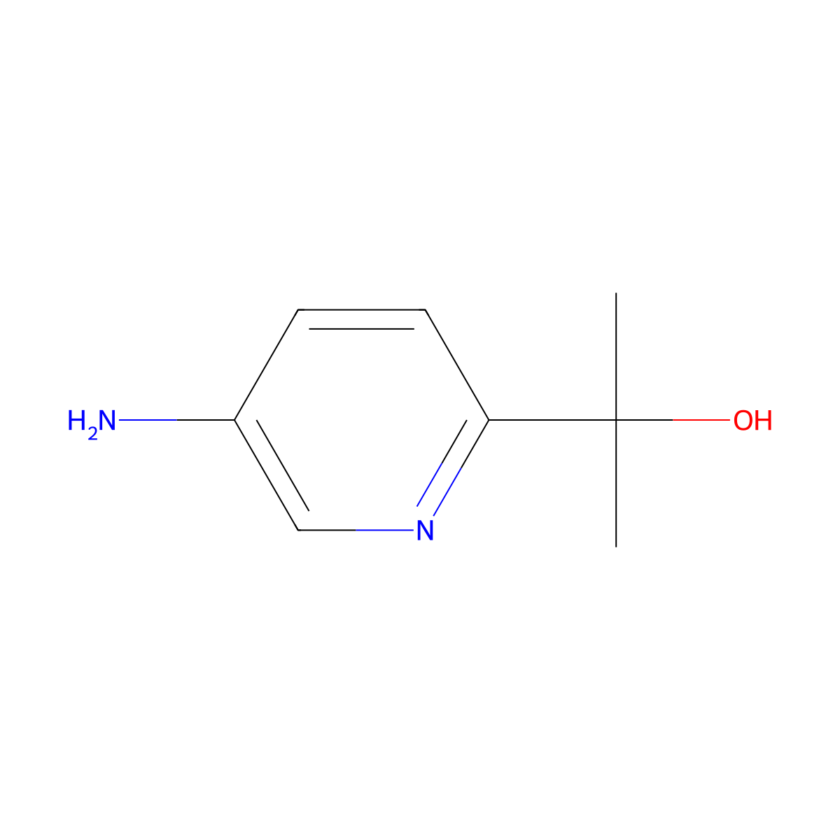 2-(5-Aminopyridin-2-yl)propan-2-ol molecular structure, CAS 1893405-53-2