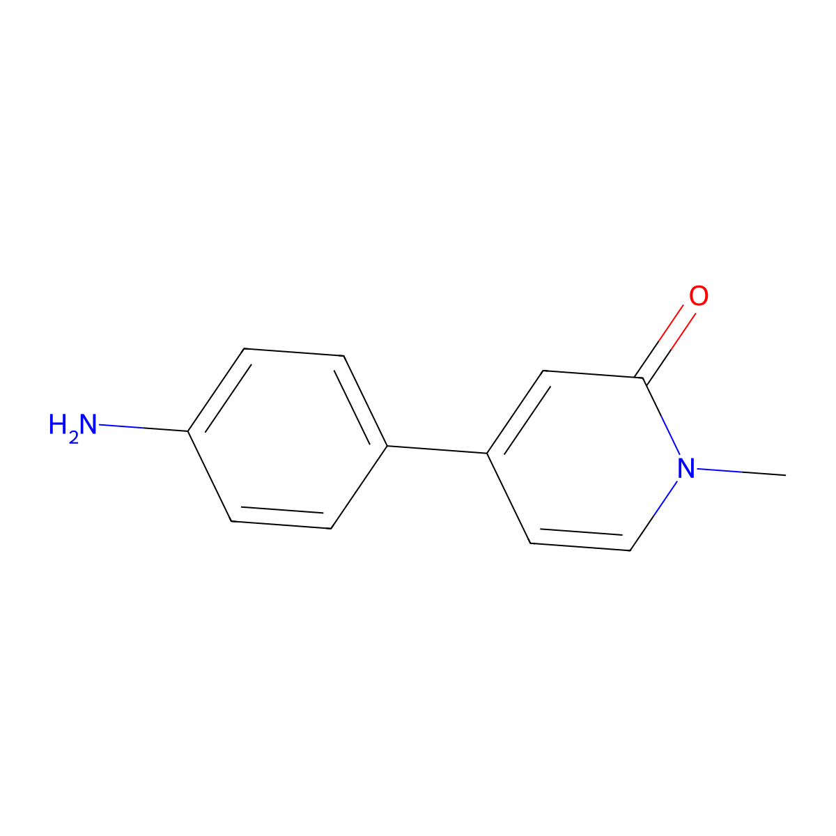 4-(4-aminophenyl)-1-methylpyridin-2(1H)-one molecular structure, CAS 1893405-84-9