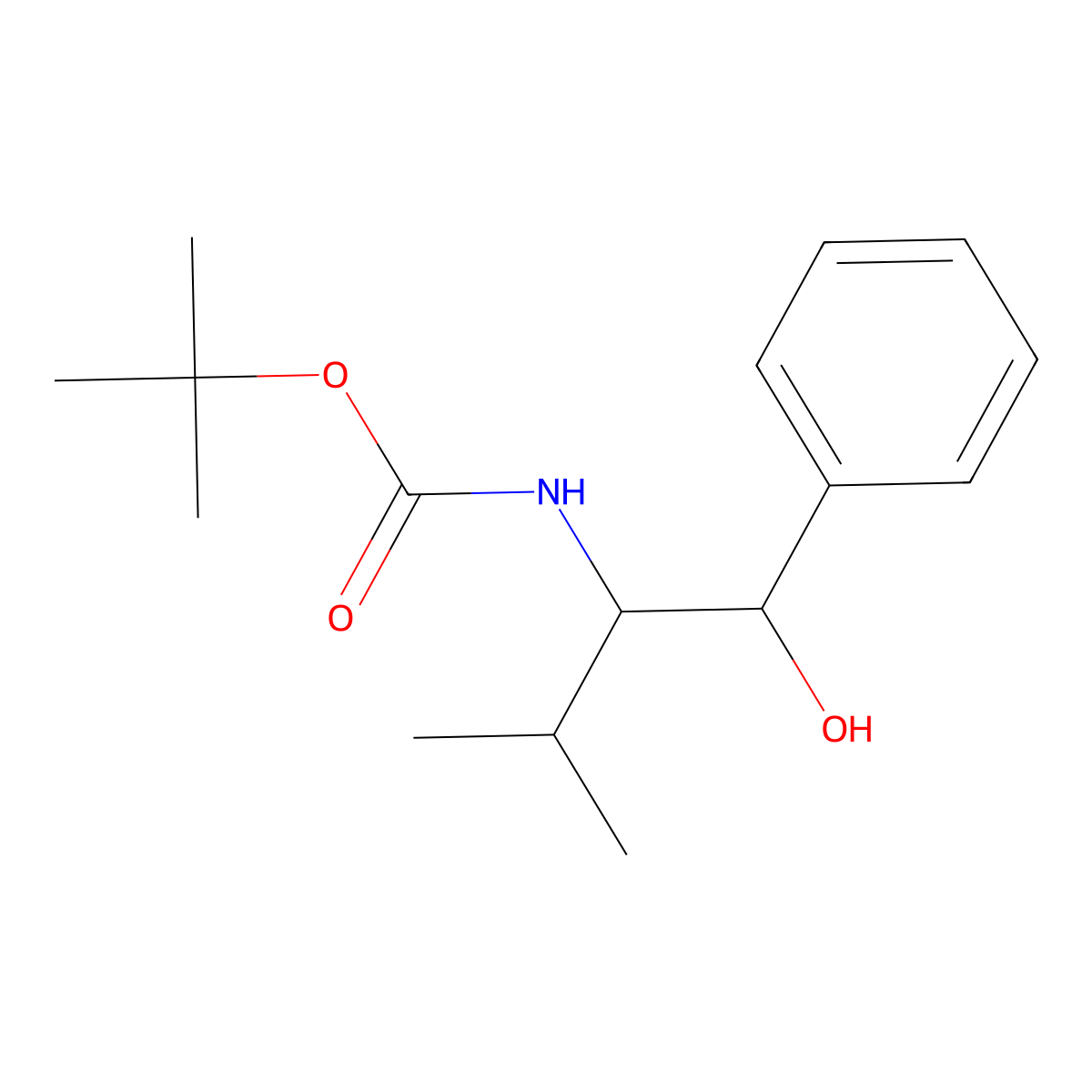 tert-butyl N-[(1R,2S)-1-hydroxy-3-methyl-1-phenylbutan-2-yl]carbamate molecular structure, CAS 1893415-25-2