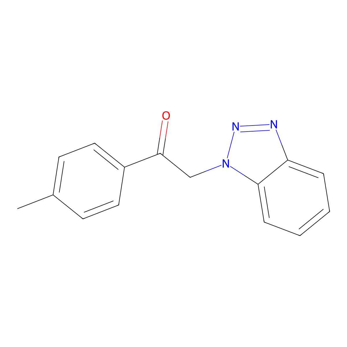 2-Benzotriazol-1-yl-1-p-tolyl-ethanone molecular structure, CAS 189343-47-3
