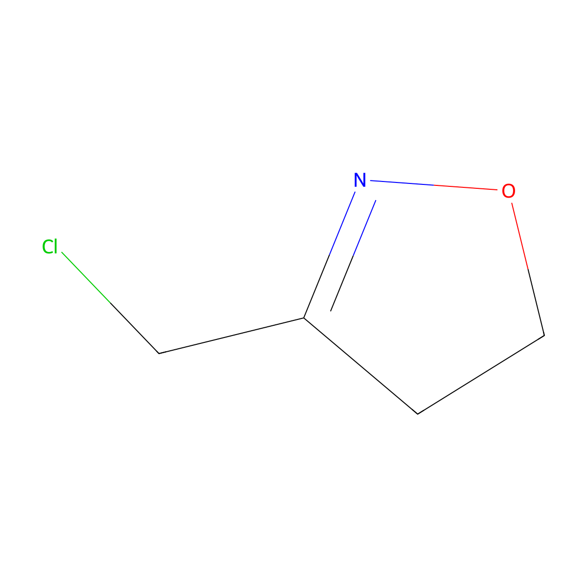 3-(Chloromethyl)-4,5-dihydro-1,2-oxazole molecular structure, CAS 1893432-12-6