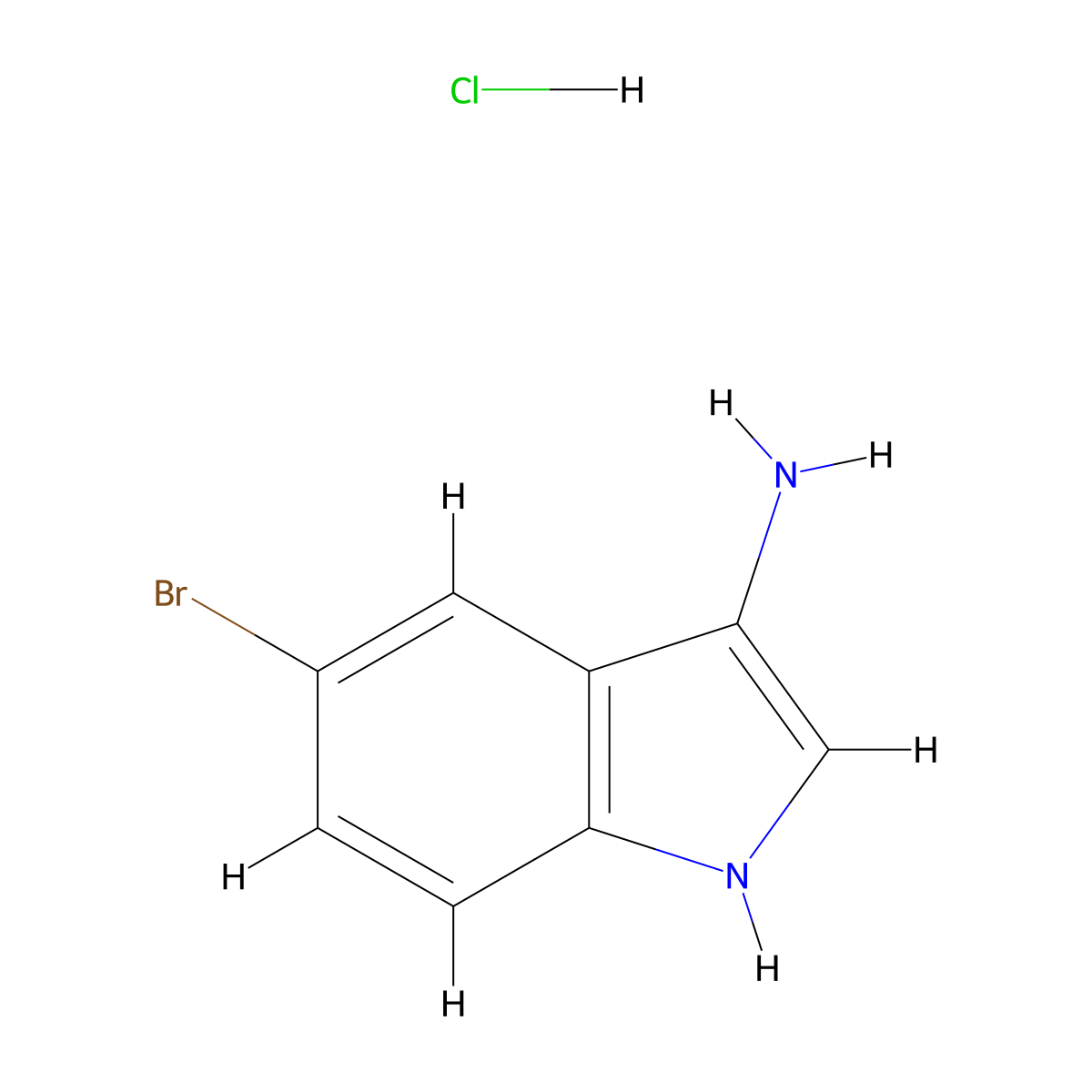 5-bromo-1H-indol-3-amine Hydrochloride molecular structure, CAS 1893457-72-1