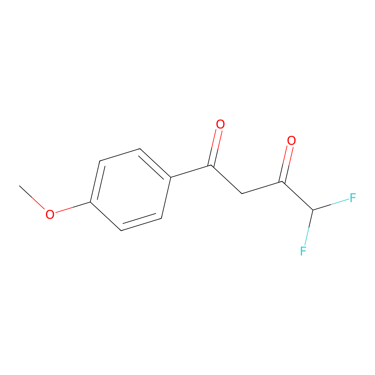 4,4-Difluoro-1-(4-methoxyphenyl)butane-1,3-dione molecular structure, CAS 189347-40-8