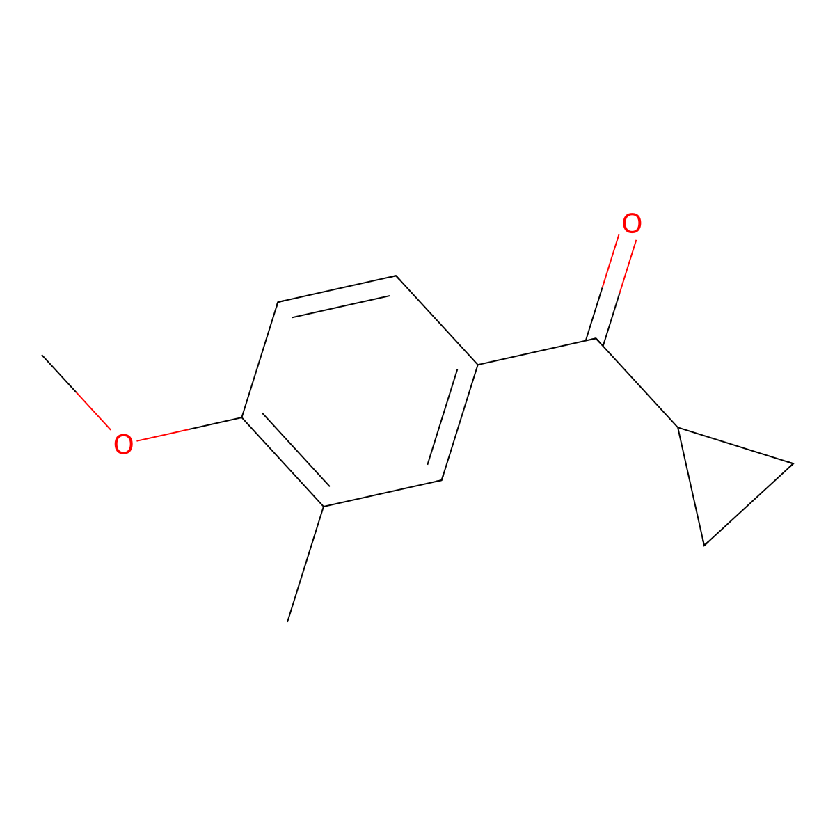 Cyclopropyl(4-methoxy-3-methylphenyl)methanone molecular structure, CAS 189347-51-1