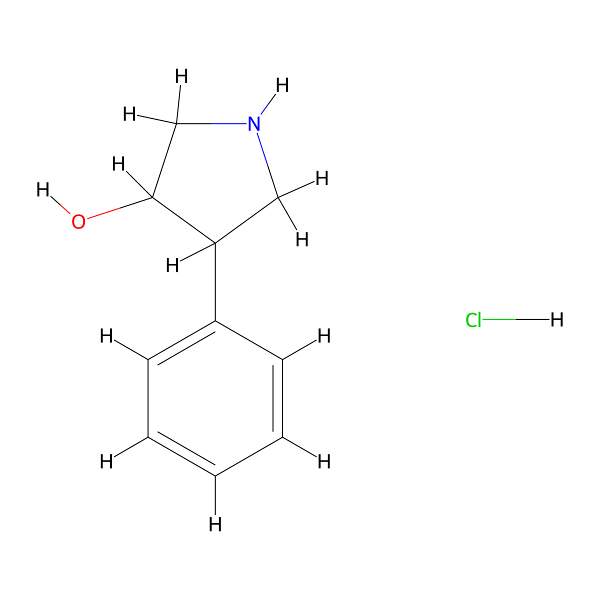 4-Phenylpyrrolidin-3-OL hydrochloride molecular structure, CAS 1893505-35-5