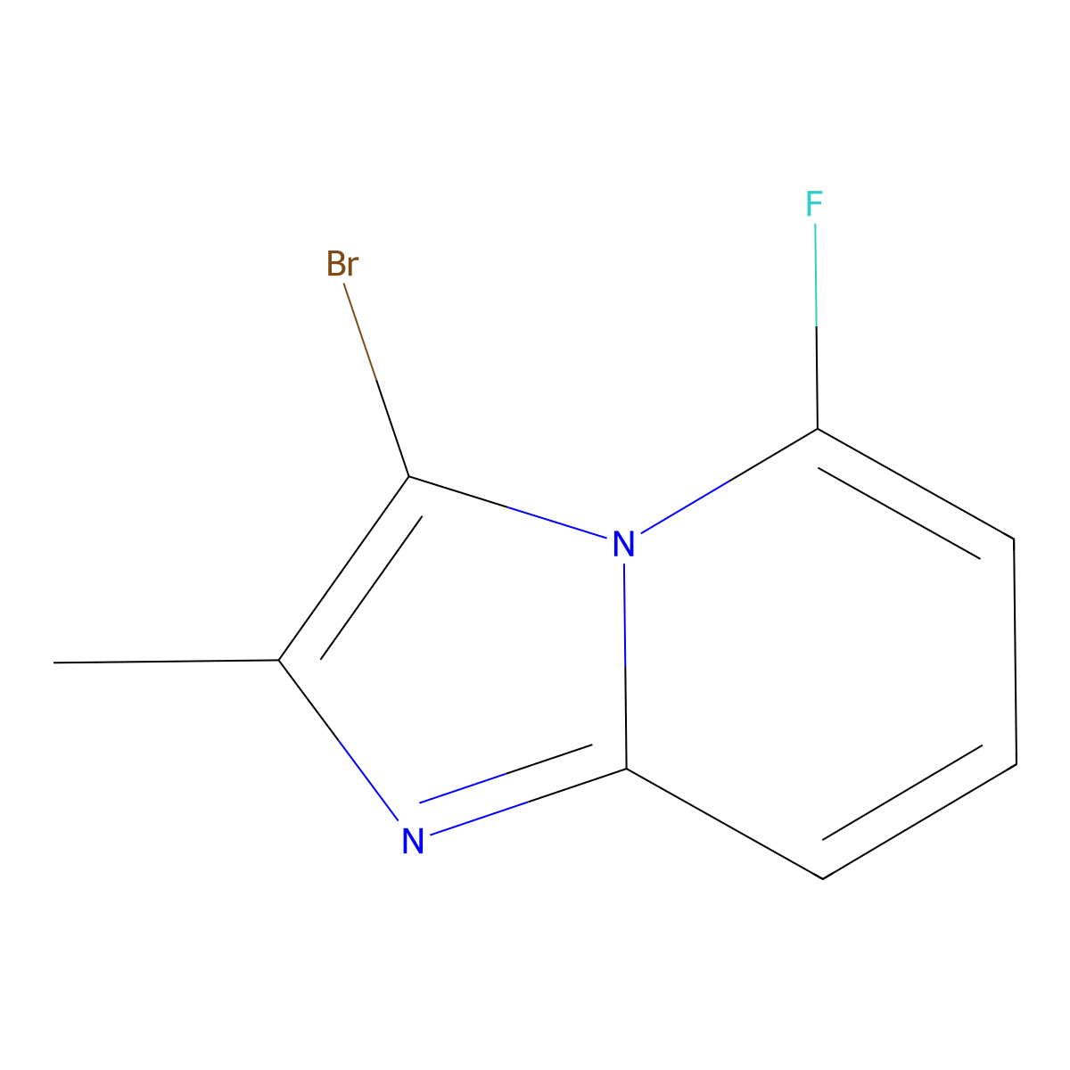 3-Bromo-5-fluoro-2-methylimidazo[1,2-a]pyridine molecular structure, CAS 1893506-90-5