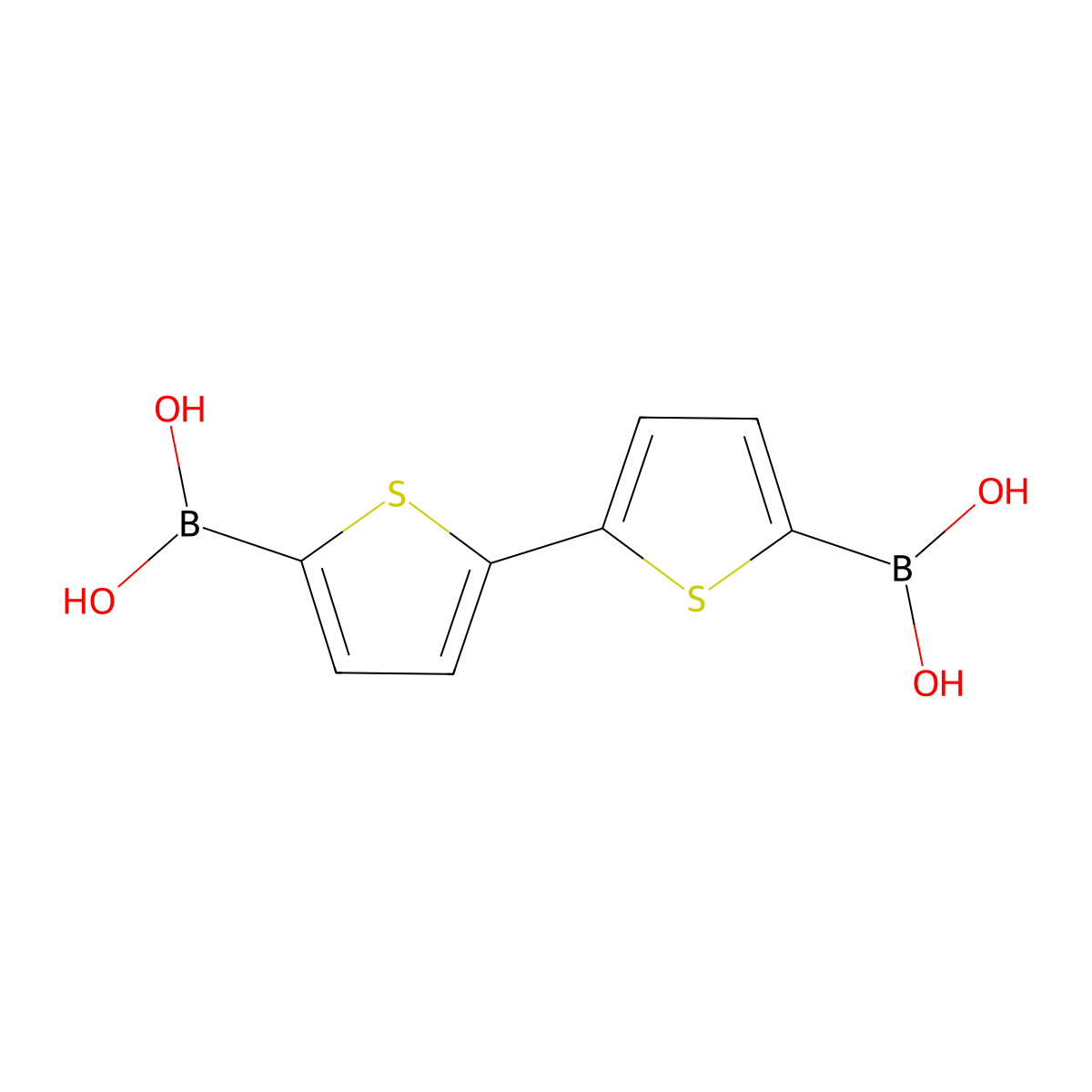 [2,2'-Bithiophene]-5,5'-diyldiboronic acid molecular structure, CAS 189358-30-3