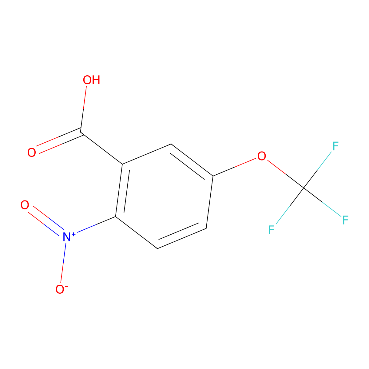 2-Nitro-5-(trifluoromethoxy)benzoic acid molecular structure, CAS 189359-65-7