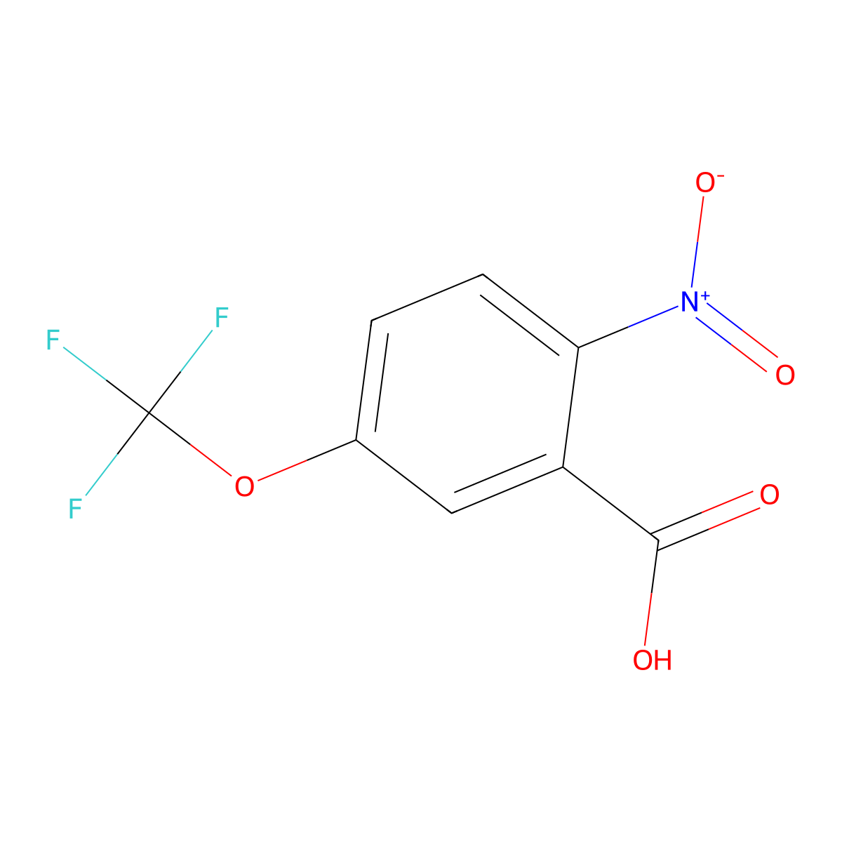 2-Nitro-5-(trifluoromethoxy)benzoic acid molecular structure, CAS 189359-65-7