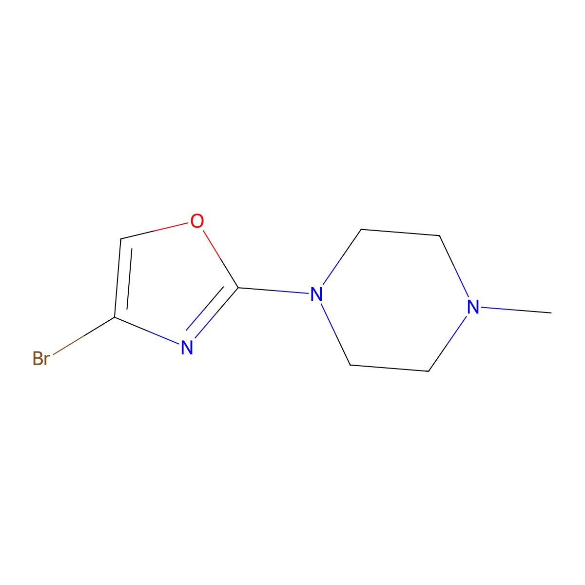 4-Bromo-2-(4-methylpiperazin-1-yl)oxazole molecular structure, CAS 1893591-09-7