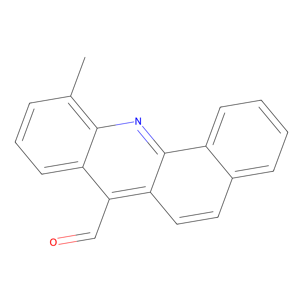 Benz(c)acridine-7-carboxaldehyde, 11-methyl- molecular structure, CAS 18936-78-2